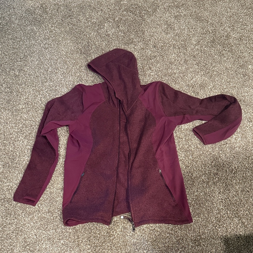 Athleta Burgundy Fleece Jacket